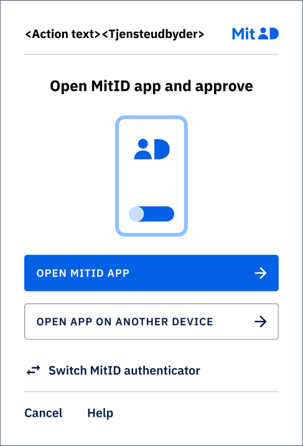 Open MitID app and approve
