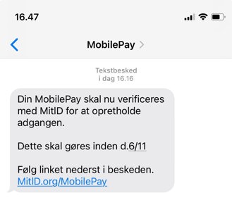 falsk SMS fra Mobilpay
