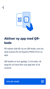 Aktiver ny app med QR-kode